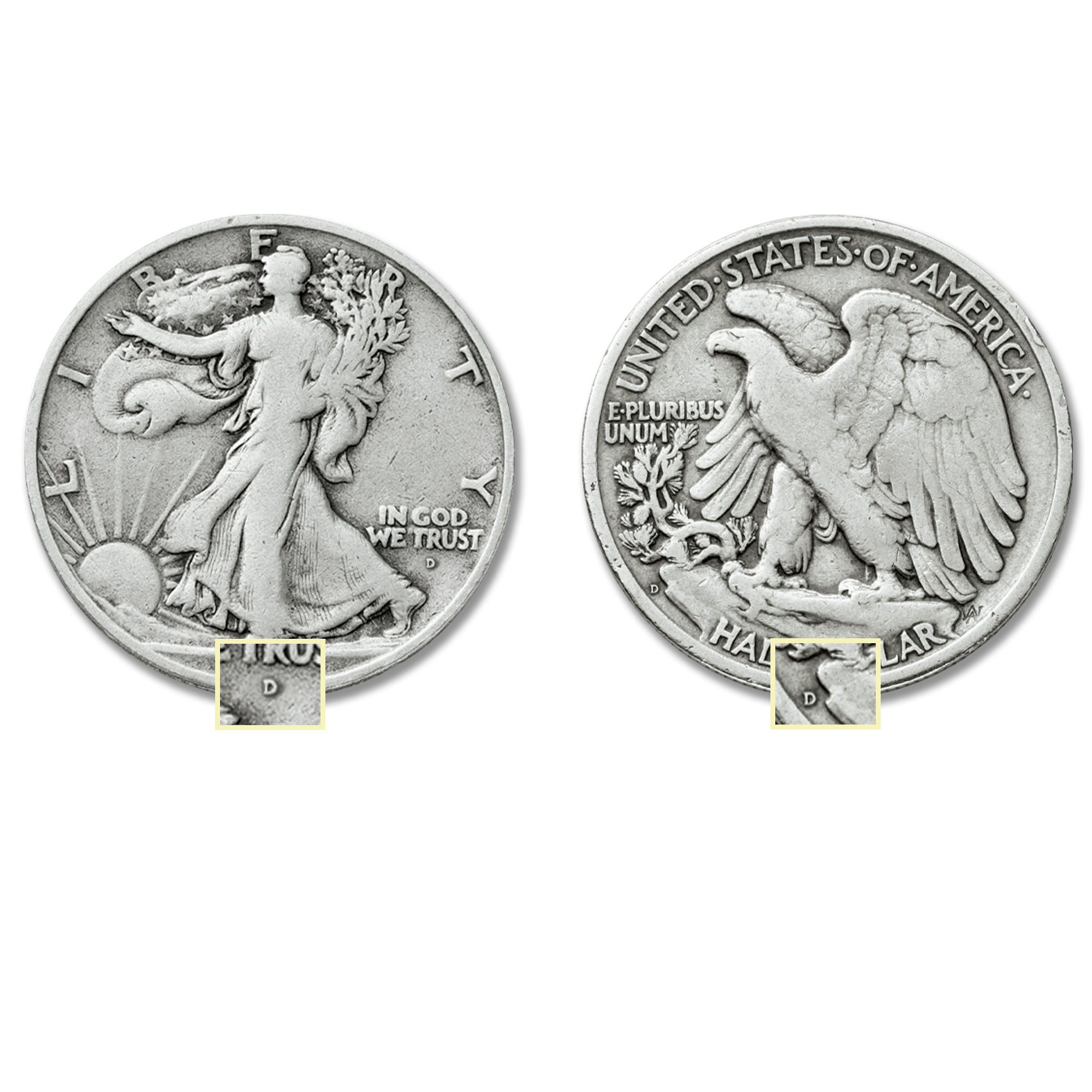The 1917 Walking Liberty Mint Mark Set