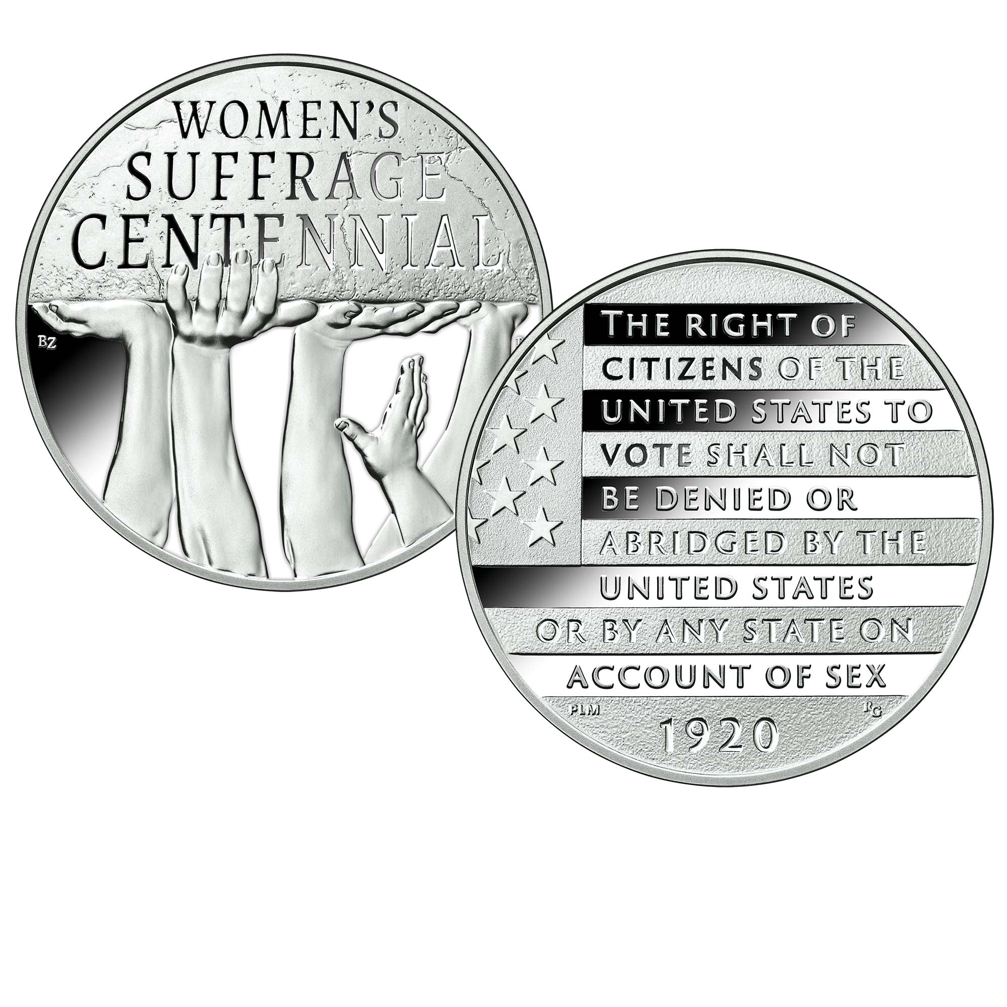 womens suffrage centennial proof silver dollar medal WSF a Main