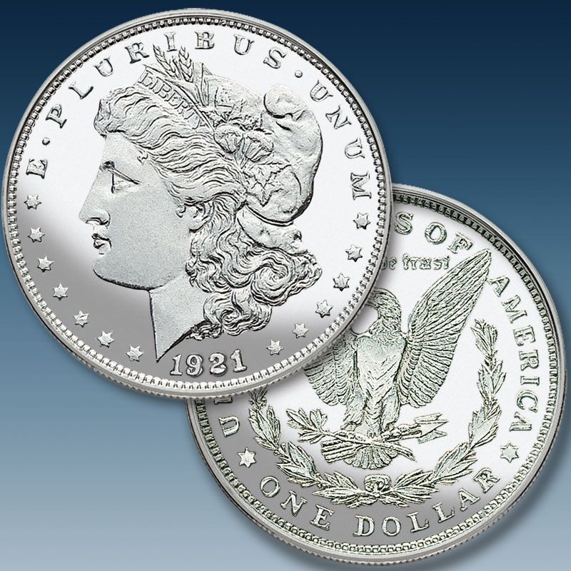 1921 U.S. Morgan Silver Dollar - Original Skin Coins