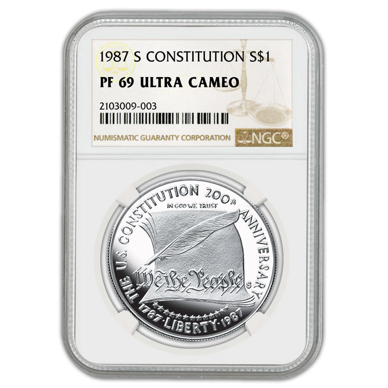 The Proof US Silver Dollar Collection CMS 2