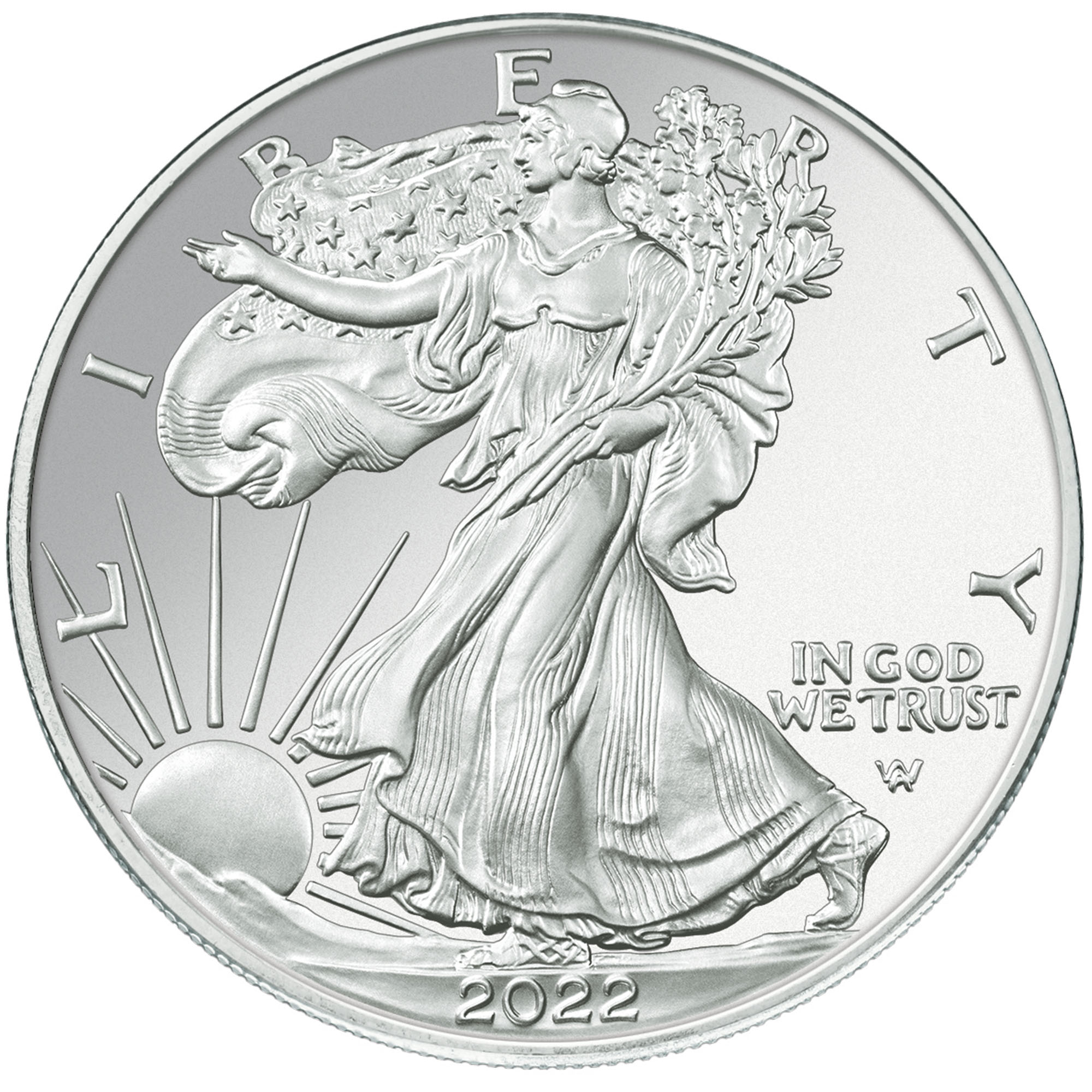 2022 uncirculated flying american eagle silver dollar U22 a Main