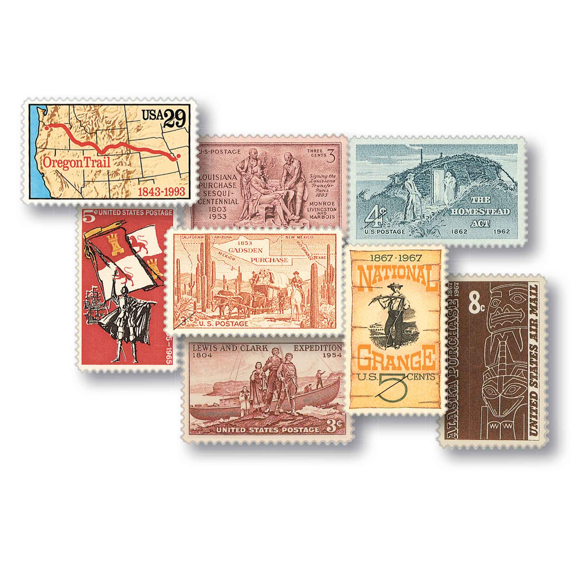 history of america stamp collection AHS a Main