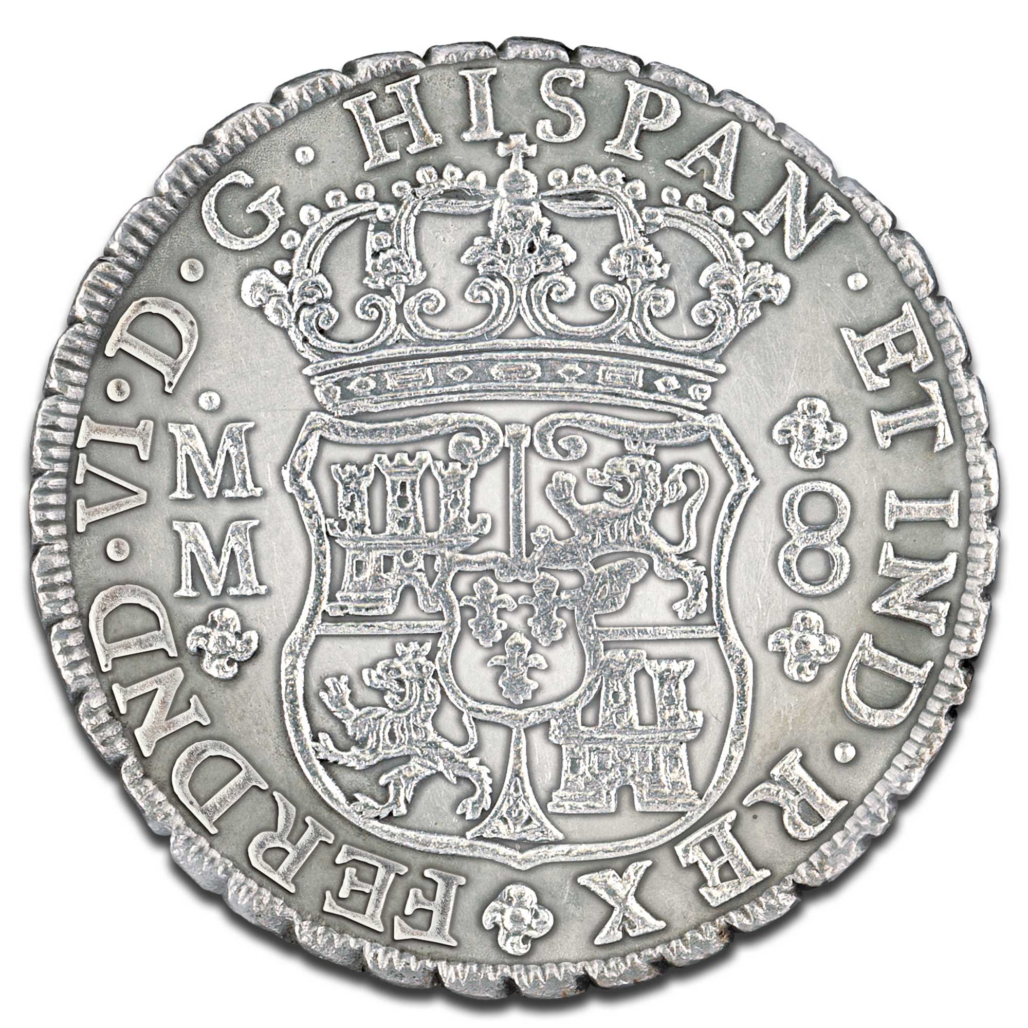 18th century uncirculated pillar dollar MXP a Main